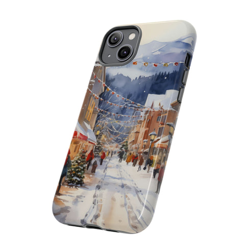 Bustling Victorian Christmas Market - Impact Resistant Phone Case